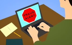alreta de fraude animado